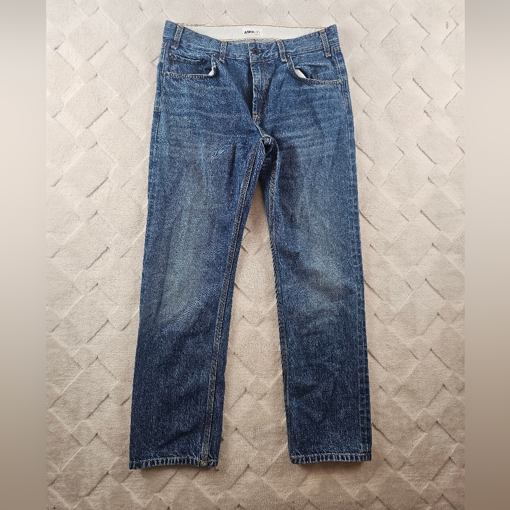 ASKK NY Straight Leg Jeans Women 27 Blue Denim